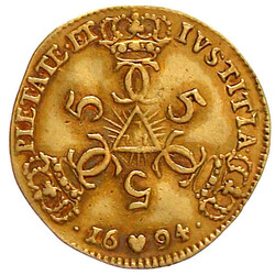 Dukat 1694, Kopenhagen. Münzmeister Christian Wineke. Geharnischtes ...