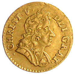 1/2 Dukat 1694, Kopenhagen. Münzmeister Christian Wineke. ...