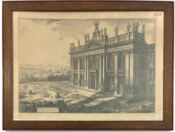 2 Kupferstiche: "Veduta della Facciata della Basilica di S. Giovanni ...