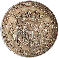 Silbermedaille 1916 v. Mayer & Wilhelm, auf die "Wiedererstehung des ...