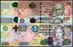 Central Bank of the Bahamas, 1, 5, 10, 20, 50 u. 100 Dollar 2006 - ...