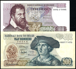 100, 500, 1000 u. 5000 Francs 1963 - 1977. I- / II+