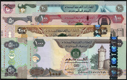 United Arab Emirates Central Bank, 5, 10, 20, 50, 100, 200, 500 u. ...