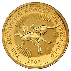 25 Dollars Nugget/Känguruh 2000 mit Privy Mark Wappen von Basel. 1/4 ...