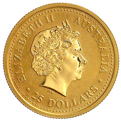 25 Dollars Nugget/Känguruh 2000 mit Privy Mark Wappen von Basel. 1/4 ...