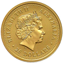 25 Dollars Nugget/Känguruh 2000 mit Privy Mark Wappen von Basel. 1/4 ...