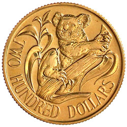 200 Dollars 1980 Koalabär. Je 10 g. 917/1000. In Kapsel. BU