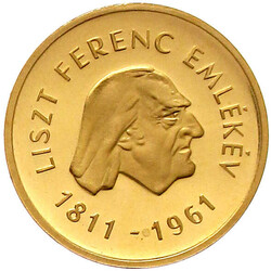 100 Forint 1961, Liszt. 7,68 g. 986/1000. Auflage nur 2500 Ex. ...