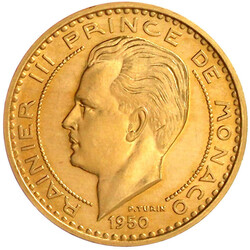 50 Francs Piefort mit Inschrift ESSAI in Gold 1950. 40,85 g. 920/1000 ...
