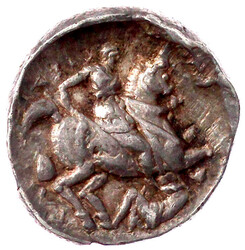 Tetradrachme 335/315 v.Chr. Kopf des Apollo mit Lorbeerkranz r ...