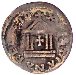 Pfennig, unbest. Münzstätte (vermutlich Aachen). +HLVDOVVICVS IMP ...