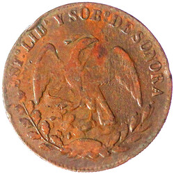 Kupfer 1/4 Real 1859, Hermosillo, für Sonora. fast sehr schön, ...