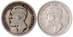 2 X 1 Krone: 1883 und 1889. schön/sehr schön und sehr ...