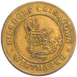 Deutsche Messing-Wertmarke "Hongkong Dollar" Bierdorf Chinatown o.J. ...