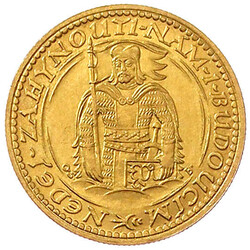 Dukat 1925. Hl. Wenzel. 3,49 g. 986/1000.vorzüglich/Stempelglanz