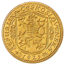 Dukat 1925. Hl. Wenzel. 3,49 g. 986/1000.vorzüglich/Stempelglanz
