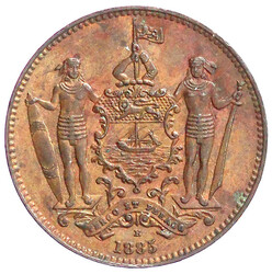 Cent 1885 H, Heaton. vorzüglich/Stempelglanz, schöne Tönung, selten