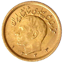 1/2 Pahlavi SH 1333 = 1954, flaches Relief. 4,07 g. 900/1000. ...
