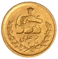1/2 Pahlavi SH 1333 = 1954, flaches Relief. 4,07 g. 900/1000. ...