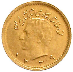 1/4 Pahlavi SH 1339 = 1961. 2,03 g. 900/1000. prägefrisch