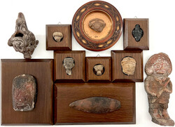Kl. Sammlung von 10 mexikanischen Artefakten der Teotihuacán-Kultur ...