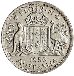 Florin 1956. 1. Jahr. fast Stempelglanz