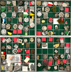 SCHÜTZENWESEN: Große Sammlung im Bebakasten (mit Schutzkoffer). Ca. ...