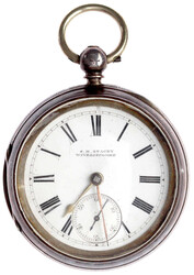 Englische Herrentaschenuhr, Sterlingsilber Chester 1886. Hersteller C ...