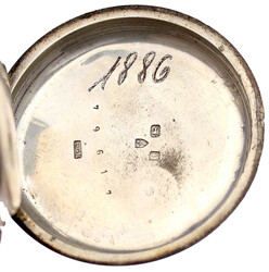 Englische Herrentaschenuhr, Sterlingsilber Chester 1886. Hersteller C ...