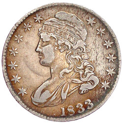 50 Cents 1833. sehr schön