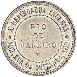 Weißmetall-Werbetoken o.J. A. Espingarda Ingleza, Rio de Janeiro. 35 ...
