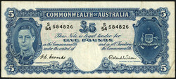 Commonwealth Bank of Australia, 5 Pound o.D. (1952). III