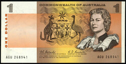 Commonwealth Bank of Australia, 1 Dollar o.D. (1966). Unterschriften ...