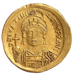 Solidus 527/565, Constantinopel, 4. Offizin. 4,41 g. sehr ...