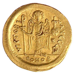 Solidus 527/565, Constantinopel, 4. Offizin. 4,41 g. sehr ...