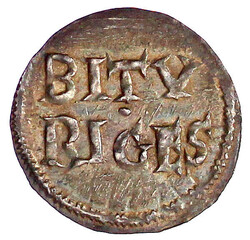 Pfennig o.J. Bourges. +BITVRIGES/+HLVDOVVICVS IMP um Kreuz. 1,77 g. ...