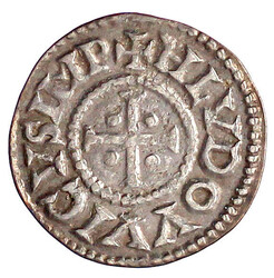 Pfennig o.J. unbestimmte Münzstätte. XPISTIANA RELIGIO. Schmale ...