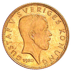5 Kronor 1920 W. 2,24 g. 900/1000. vorzüglich/Stempelglanz