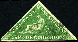 1 Sh. KAP DER GUTEN HOFFNUNG 1858, abgestempelt mit ,,Small ...