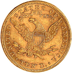 10 Dollars 1881, Philadelphia. Coronet Head. 16,72 g. 900/1000. sehr ...