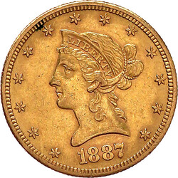 10 Dollars 1887 S, San Francisco. Coronet Head. 16,72 g. 900/1000. ...