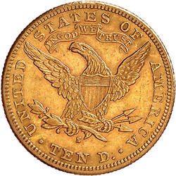 10 Dollars 1887 S, San Francisco. Coronet Head. 16,72 g. 900/1000. ...