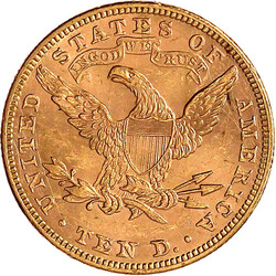 10 Dollars 1893, Philadelphia. Coronet Head. 16,72 g. 900/1000. gutes ...