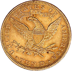 10 Dollars 1893, Philadelphia. Coronet Head. 16,72 g. 900/1000. ...