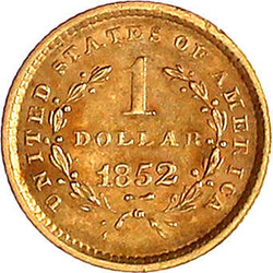 Dollar 1852, Philadelphia. Liberty Head. 1,67 g. 900/1000. gutes sehr ...