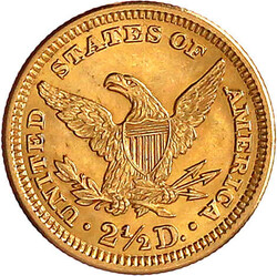 2 1/2 Dollars 1907, Philadelphia. 4,18 g. 900/1000. fast Stempelglanz ...