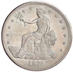 Trade Dollar 1875 S, San Francisco. vorzüglich/Stempelglanz, selten ...