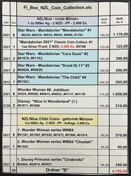 30 Silbermünzen NZL/Niue: Star Wars, Disney &amp; Wonder Woman zu je ...