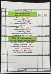 8 X 2 Unzen Feinsilber „The Punk Universe“ & E.T. – Mint of ...