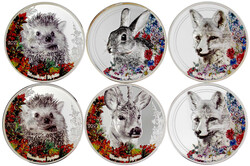 16 X 1 Feinsilberunze in PP und Farbe „Woodland Spirits“ Serie ...